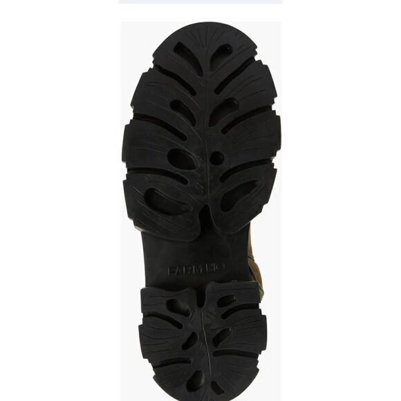 Farm Rio Knee High Olive Green Suede Lug Sole Boot NWOB Size 6 1/2 - Picture 3 of 8